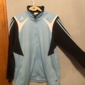 Crew neck warm up jacket